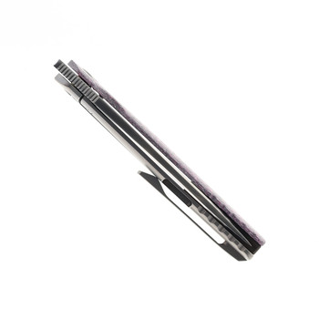 Katsu Folding Knife Color Carbon Fiber/Titanium Handle ZDP 189 Plain Edge ZK03