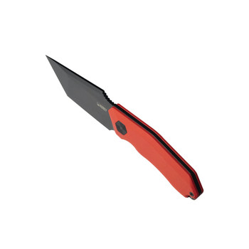 Kubey Yokai Fixed Blade Knife Red G10 Handle 14C28N Tanto Point Plain Edge Blackwash Finish KU382B Kubey Yokai Fixed Blade Knife Red G10 Handle 14C28N Tanto Point Plain Edge Blackwash Finish KU382B