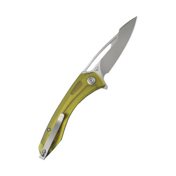 Kubey Merced Folding Knife Amber Ultem Handle AUS-10 Drop Point Plain Edge Beadblast Finish KU345I Kubey Merced Folding Knife Amber Ultem Handle AUS-10 Drop Point Plain Edge Beadblast Finish KU345I