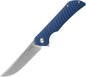 Ruike P122-ME Linerlock Folding Knife Blue Micarta Handle 14C28N Plain Edge Satin Finish