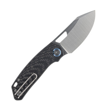 Divo Knives Growler Mini Pocket Knife Carbon Fiber Handle Satin 154CM Blade Divo Knives Growler Mini Pocket Knife Carbon Fiber Handle Satin 154CM Blade