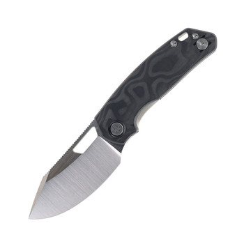 Divo Knives Growler Mini Pocket Knife Black Pearl Camo Carbon Handle Satin S90V Blade