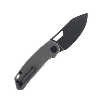 Divo Knives Growler Mini Pocket Knife Darkblast Titanium Handle Blackwash S90V Blade