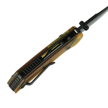 Reate PL-XT V2 Folding Knife Ultem Handle Nitro-V Plain Edge Black PVD Finish