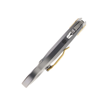 Rike Bakutuk Folding Knife Titanium Handle M390 Plain Edge