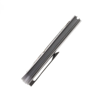 TwoSun Folding Knife Gray/Gold Titanium Handle M390 Plain Edge TS315-M390-UP