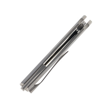 Vanguard Breaker Pocket Knife Gray Sandblasted Titanium Handle Magnacut Blade Vanguard Breaker Pocket Knife Gray Sandblasted Titanium Handle Magnacut Blade