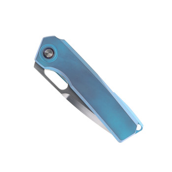 Vanguard Breaker Pocket Knife Blue Stonewashed Titanium Handle Magnacut Blade Vanguard Breaker Pocket Knife Blue Stonewashed Titanium Handle Magnacut Blade