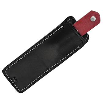 Straight Line Knives Erny Fixed Blade Knife Red G10 Handle M390 Plain Edge Satin Finish ER-RG