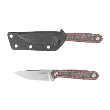 Real Steel Dex Fixed Blade Knife Brown Micarta Handle K110 Plain Edge