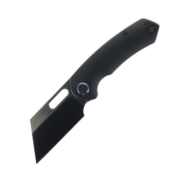 クリスタル Kunwu Primo Folding Knife Black PVD Titanium Handle Vancrron