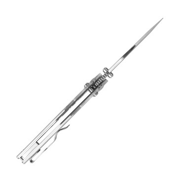 Kizer Mini Mystic Folding Knife White Acrylic/Aluminum Handle Nitro-V Clip Point Plain Edge V3636A1 Kizer Mini Mystic Folding Knife White Acrylic/Aluminum Handle Nitro-V Clip Point Plain Edge V3636A1