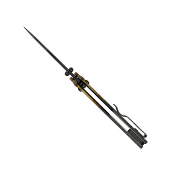 Kizer Mini Mystic Folding Knife Black/Yellow Burlap Micarta/PEI Handle Nitro-V Clip Point Plain Edge V3636C1 Kizer Mini Mystic Folding Knife Black/Yellow Burlap Micarta/PEI Handle Nitro-V Clip Point Plain Edge V3636C1