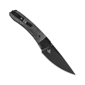 Kizer Mini Momo Folding Knife Black Aluminum/Micarta Handle 154CM Drop Point Plain Black Blade V3663C2 Kizer Mini Momo Folding Knife Black Aluminum/Micarta Handle 154CM Drop Point Plain Black Blade V3663C2