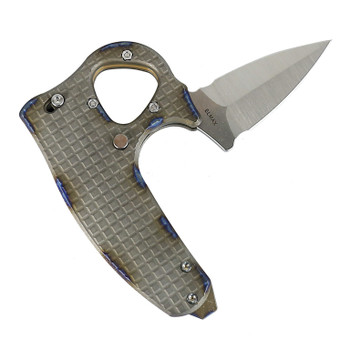 Reate Exo-D Ti-Flame Grain Handle Elmax Belt Satin Blade Folding