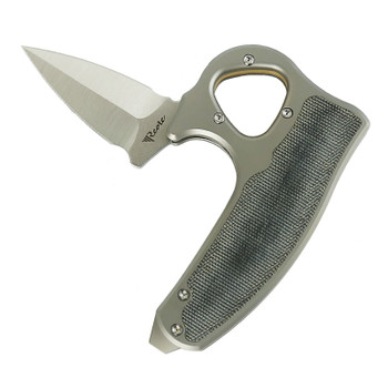 Reate Exo-D Ti-Bead Blast Handle Elmax Belt Satin Blade Black Micarta Inlay Folding Knife Reate Exo-D Ti-Bead Blast Handle Elmax Belt Satin Blade Black Micarta Inlay Folding Knife