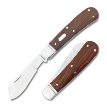 RoseCraft Blades Mill Creek Cotton Sampler Folding Knife Red Sandalwood Handle D2 Plain Edge Satin Finish RCT024-RSW