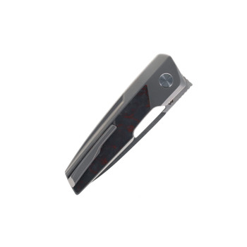 Tuya Folding Knife Anzu Red/Black Marble Carbon Fiber Handle M390 Drop Point Plain Edge Satin Finish T1746-D Tuya Folding Knife Anzu Red/Black Marble Carbon Fiber Handle M390 Drop Point Plain Edge Satin Finish T1746-D