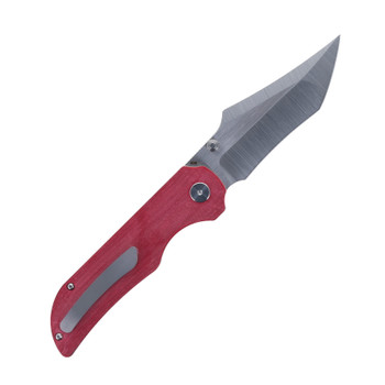 Tuya Wolf Folding Knife Red G-Carta Micarta Handle M390 Harpoon Plain Edge Satin Finish T1745-C Tuya Wolf Folding Knife Red G-Carta Micarta Handle M390 Harpoon Plain Edge Satin Finish T1745-C