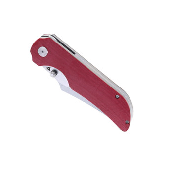 Tuya Wolf Folding Knife Red G-Carta Micarta Handle M390 Harpoon Plain Edge Satin Finish T1745-C Tuya Wolf Folding Knife Red G-Carta Micarta Handle M390 Harpoon Plain Edge Satin Finish T1745-C