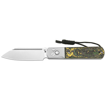 Artisan Cutlery Holm Folding Knife Titanium/FatCarbon Handle S90V Wharncliffe Plain Edge Stonewash Finish 1875G-FCTX