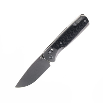 TwoSun Folding Knife Carbon Fiber/Titanium Handle M390 Plain Edge