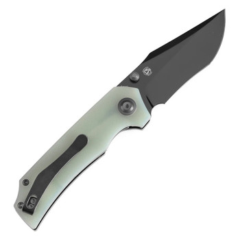 Tenable Fermi Folding Knife Jade G10 Handle 14C28N Plain Black Blade T1122A2