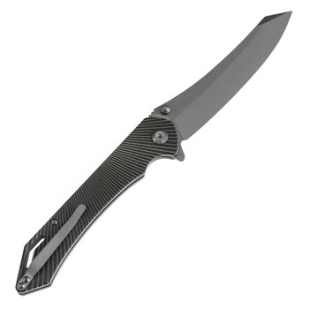 Tenable Colibri Tech Folding Knife Black/Green G10 Handle Nitro-V Sheepsfoot Plain Grey Blade T1060A2