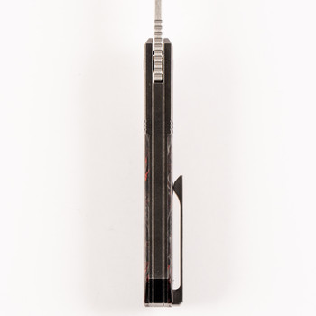 Jack Wolf After Hours Jack Folding Knife Fat Carbon Dark Matter Red Handle S90V Plain Edge Belt Satin Finish Jack Wolf After Hours Jack Folding Knife Fat Carbon Dark Matter Red Handle S90V Plain Edge Belt Satin Finish