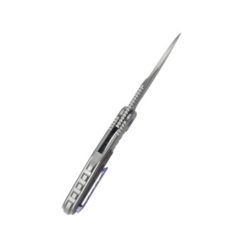 KB Knives Kubey Stroller Folding Knife Titanium/Santa Watermelon CamoCarbon Handle 20CV Clip Point Plain Edge KB384A KB Knives Kubey Stroller Folding Knife Titanium/Santa Watermelon CamoCarbon Handle 20CV Clip Point Plain Edge KB384A