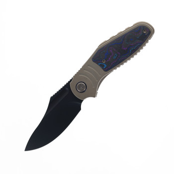 KB Knives Stroller Folding Knife Bronze Titanium/Damtanium CamoCarbon Handle 20CV Clip Point Plain Edge KB384C KB Knives Stroller Folding Knife Bronze Titanium/Damtanium CamoCarbon Handle 20CV Clip Point Plain Edge KB384C