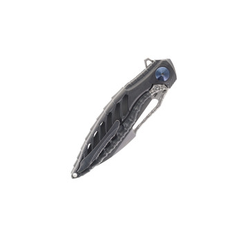 Rike Knife Thor 6 M DG Folding Knife Titanium Handle M390 Plain Edge Satin Finish