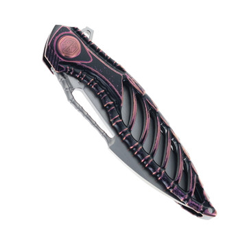 Rike Knife Thor 6 M BP Folding Knife Titanium Handle M390 Plain Edge Satin Finish