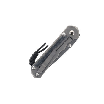 Chis Reeve Large Inkosi Folding Knife Sand Blasted Titanium & Black Micarta Inlay Drop Point Magnacut LIN-1012 Chis Reeve Large Inkosi Folding Knife Sand Blasted Titanium & Black Micarta Inlay Drop Point Magnacut LIN-1012