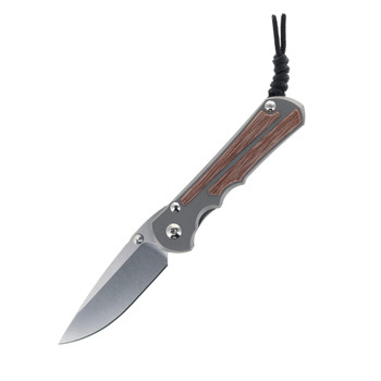 Chis Reeve Large Inkosi Folding Knife Glass Blasted Titanium & Natural Micarta Inlay Drop Point Magnacut LIN-1118-006 Chis Reeve Large Inkosi Folding Knife Glass Blasted Titanium & Natural Micarta Inlay Drop Point Magnacut LIN-1118-006