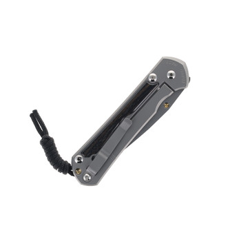 Chris Reeve Large Sebenza 31 Folding Knife Glass BLasted Titanium  & Bog Oak Inlay Handle MagnaCut Drop Point L31-1100