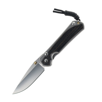 Chris Reeve Large Sebenza 31 Folding Knife Glass BLasted Titanium  & Bog Oak Inlay Handle MagnaCut Drop Point L31-1100