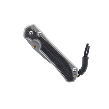 Chris Reeve Large Sebenza 31 Folding Knife Glass BLasted Titanium  & Bog Oak Inlay Handle MagnaCut Drop Point L31-1100