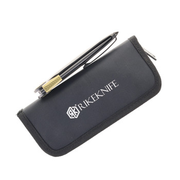 Rike Knife Predator DLC Folding Knife Titanium Handle M390 Plain Edge