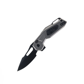 Ketuo Mini Griffin Folding Knife Titanium/Shredded Carbon Fiber