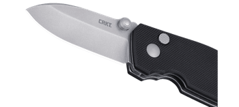 CRKT Squid Button Lock Folding Knife Black G10 Handle D2 Plain Edge Stonewash Finish 2474