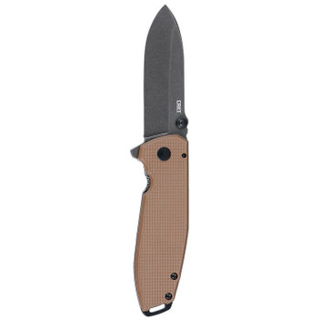 CRKT Squid Frame Lock Folding Knife Brown G10 Handle D2 Plain Edge Stonewash Finish 2495B