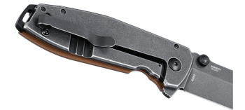 CRKT Squid Frame Lock Folding Knife Brown G10 Handle D2 Plain Edge Stonewash Finish 2495B