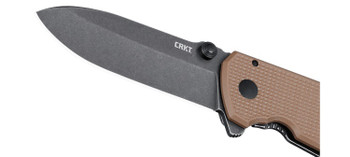 CRKT Squid Frame Lock Folding Knife Brown G10 Handle D2 Plain Edge Stonewash Finish 2495B