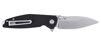 CRKT Ibis Liner Lock Folding Knife Black G10 Handle D2 Plain Edge Stonewash Finish 2540