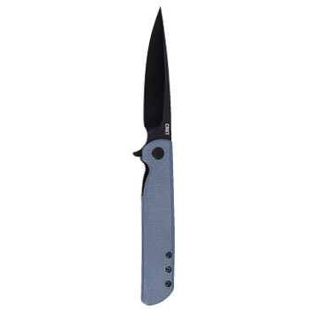 CRKT LCK Liner Lock Folding Knife Blue G10 Handle 14C28N Plain Edge Black Oxide Finish 3801KN