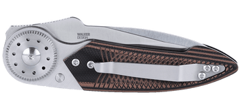 CRKT Walker Blade Lock Folding Knife Black/Brown G10 Handle 14C28N Plain Edge Satin Finish 4200