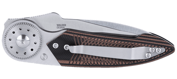 CRKT Walker Blade Lock Folding Knife Black/Brown G10 Handle 14C28N Plain Edge Satin Finish 4200