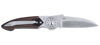 CRKT Walker Blade Lock Folding Knife Black/Brown G10 Handle 14C28N Plain Edge Satin Finish 4200
