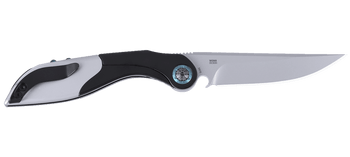 CRKT Fial Liner Lock Folding Knife Black/Gray Stainless Steel Handle 12C27 Plain Edge Bead Blast Finish 5670